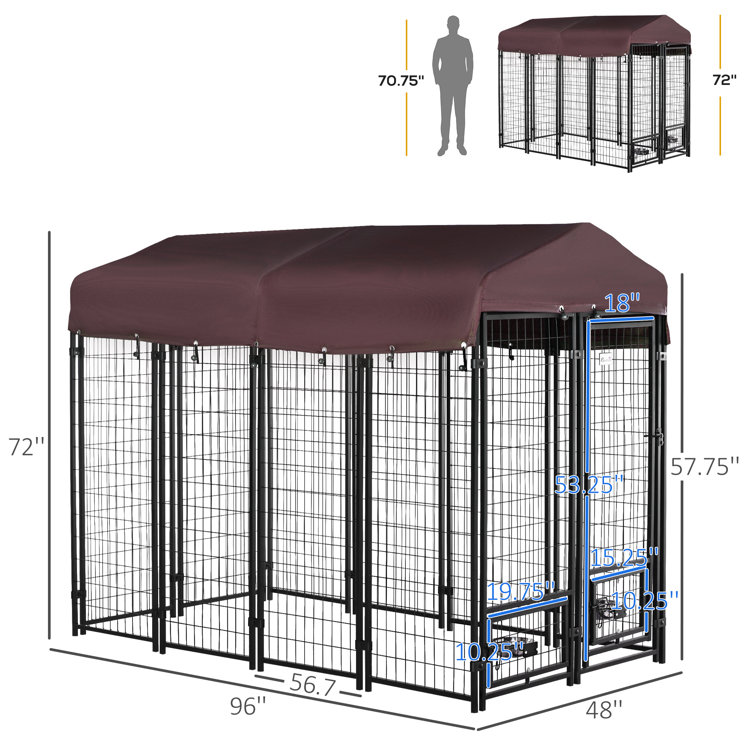 Pawhut outdoor covered dog hotsell box kennel